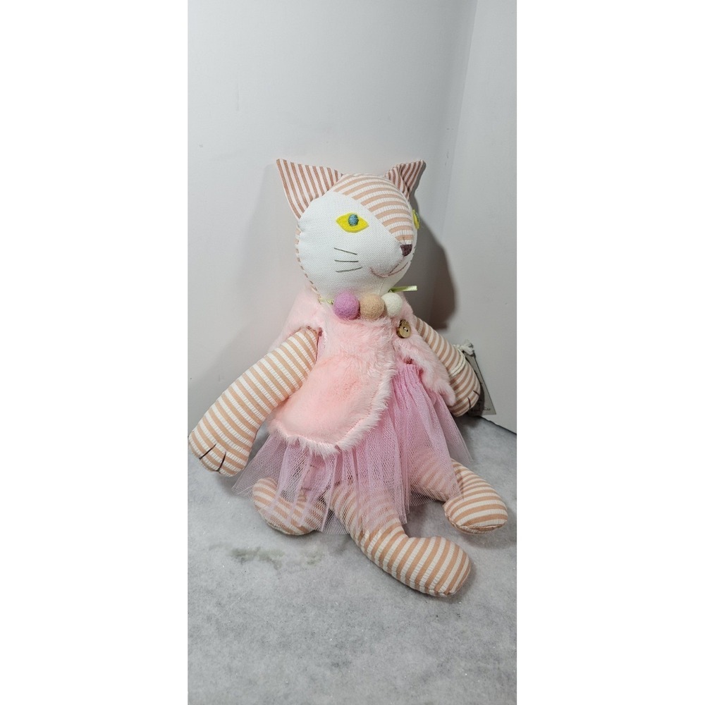 Joyful Cat Handmade Pink Fancy Cat Doll With Tutu 12" NWT